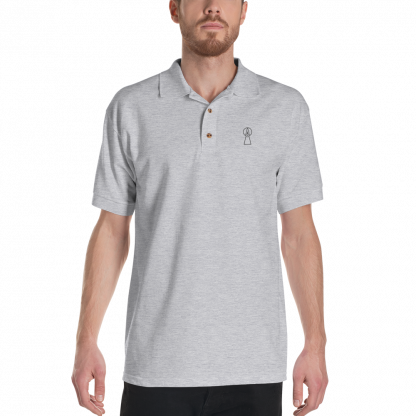 keyhole-polo-uomo-grigio-davanti