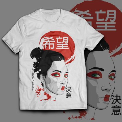 maglietta-geisha-giapponese-bianca